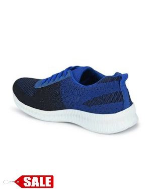 Men's Black Series Knitted Mesh Sports Running Shoes - GRE