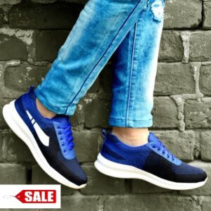 Men’s Black Series Knitted Mesh Sports Running Shoes – GRE