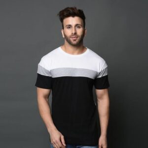 Cotton Color Block T-Shirts-SOZO