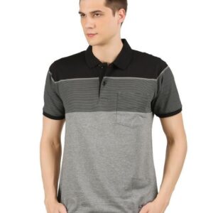 Cotton Color Block Polo T-Shirt  - sozo