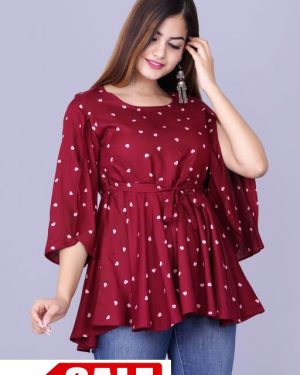 womens Rayon Printed top daily use top partywear top offical top long top festival wear top