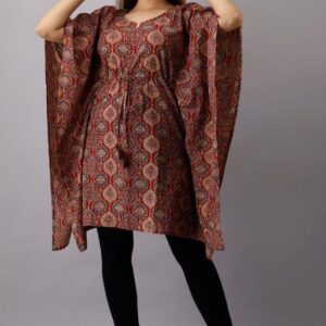 Women  Sanganeri Printed Cotton Kaftan Top